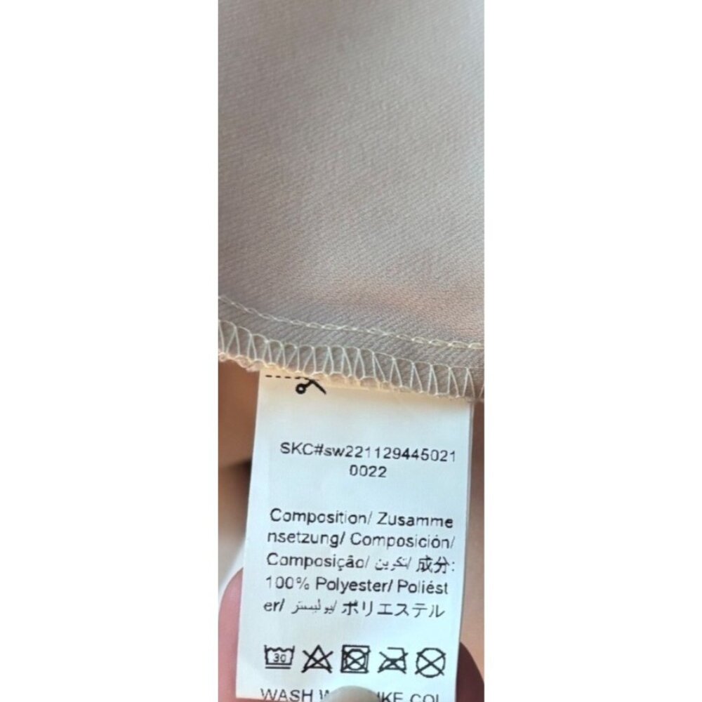 Oversized Women's Beige Double-Breasted Short Sleeve Blazer Jacket Size Large - Picture 6 of 7